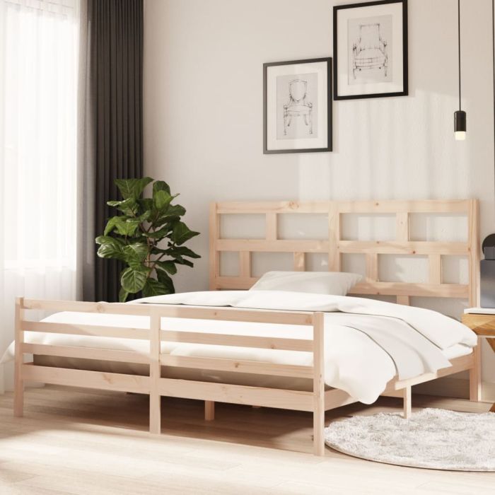 Bed Frame Solid Wood Pine 200x200 cm