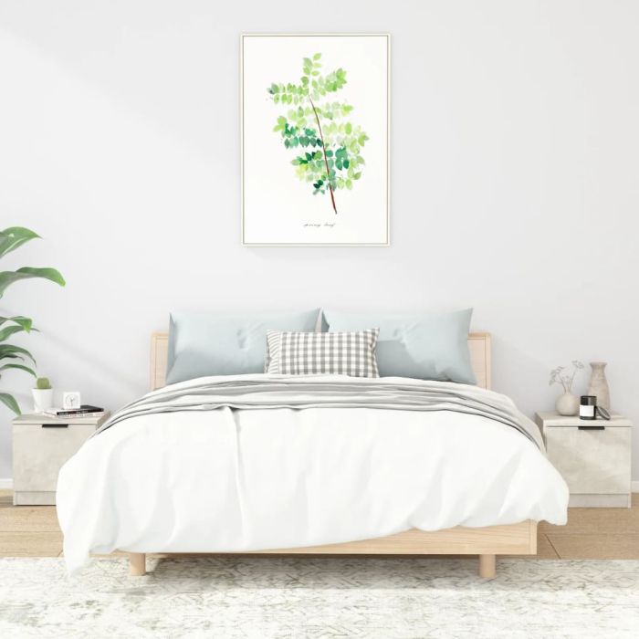 Bedside Cabinets 2 pcs Concrete Grey 40x39x40cm