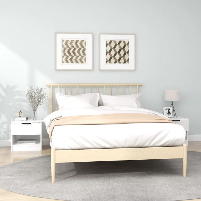 Bedside Cabinets 2 pcs White Engineered Wood - Briet
