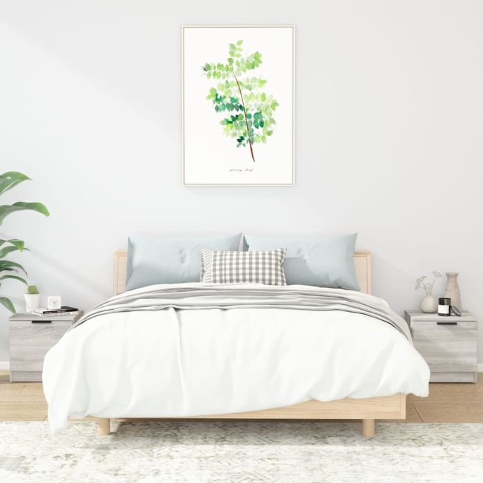 Bedside Cabinets 2 pcs Grey Sonoma 40x39x40cm