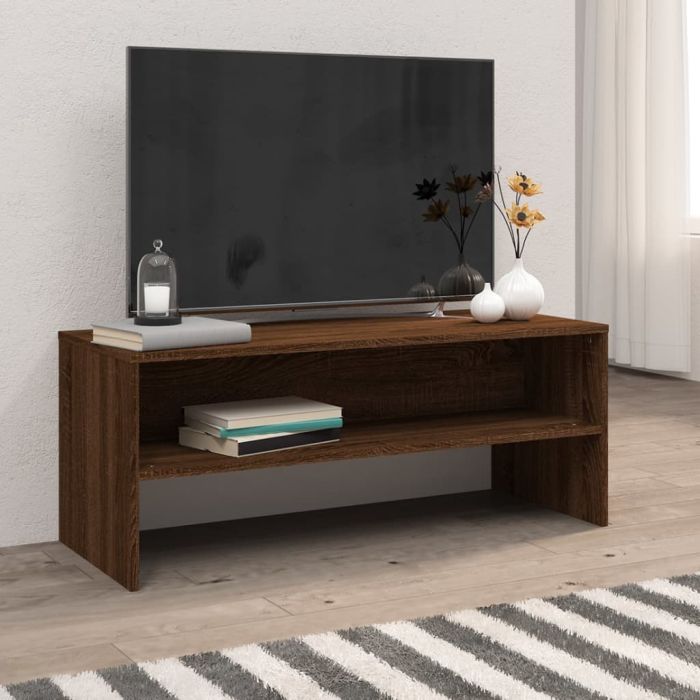 TV Cabinet Brown Oak 100x40x40 cm Engineered Wood