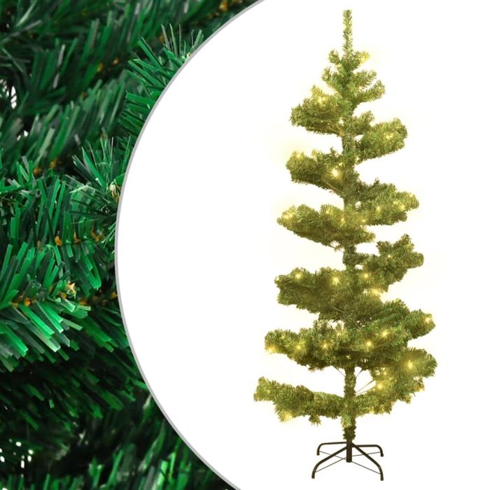 Lauxe Swirl Pre-lit Christmas Tree with Stand Green 150cm PVC