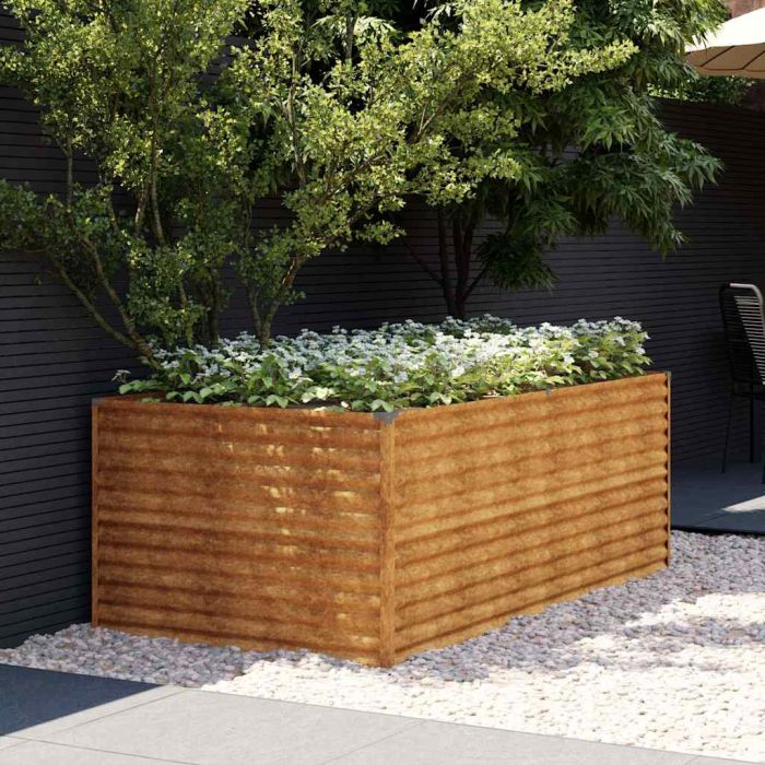 CHLCOVE Garden Raised Bed 196x100x69 cm Corten Steel