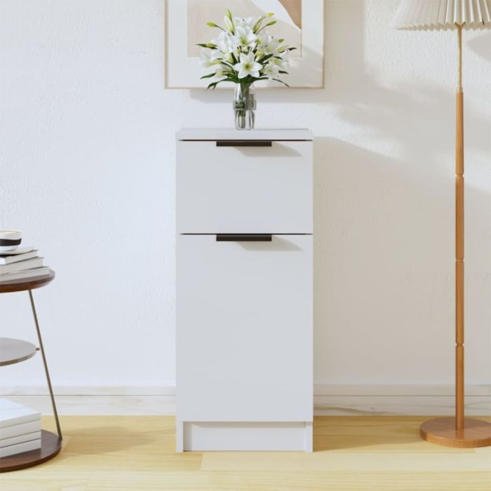 Sideboard White 30x30x70 cm Engineered Wood