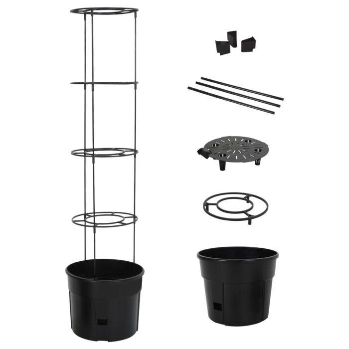 PEHOLT Tomato Grower Anthracite Dia 39x150 cm Polypropylene