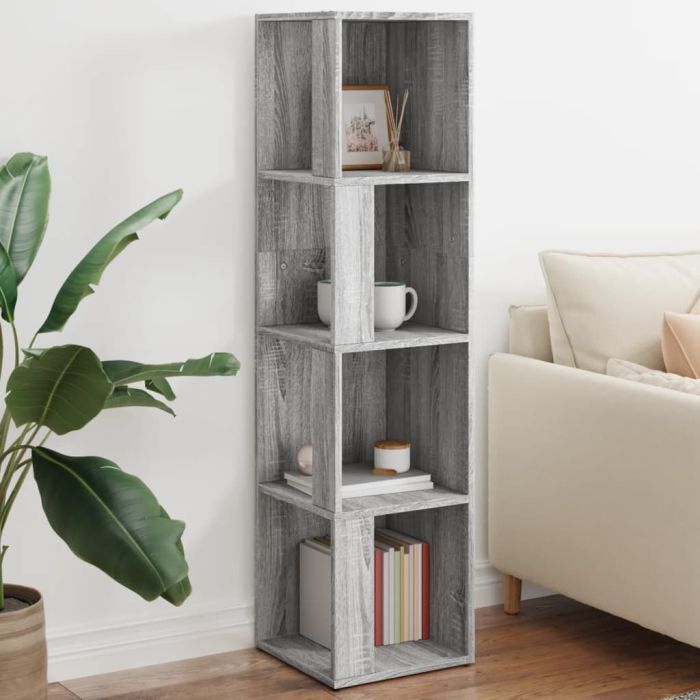 Corner Cabinet Grey Sonoma 33x33x132cm Engineered Wood