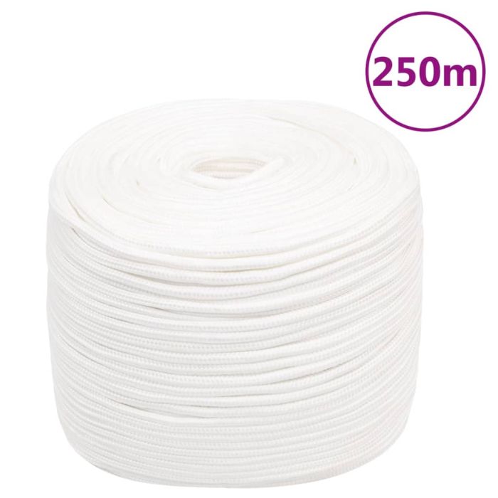 Boat Rope Full White 10 mm 250 m Polypropylene