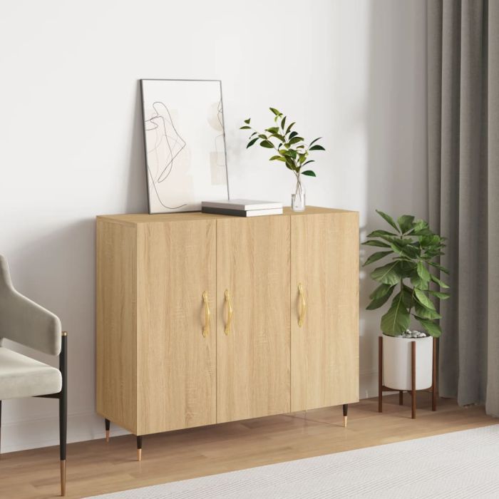 Sideboard Sonoma Oak 90x34x80 cm Engineered Wood