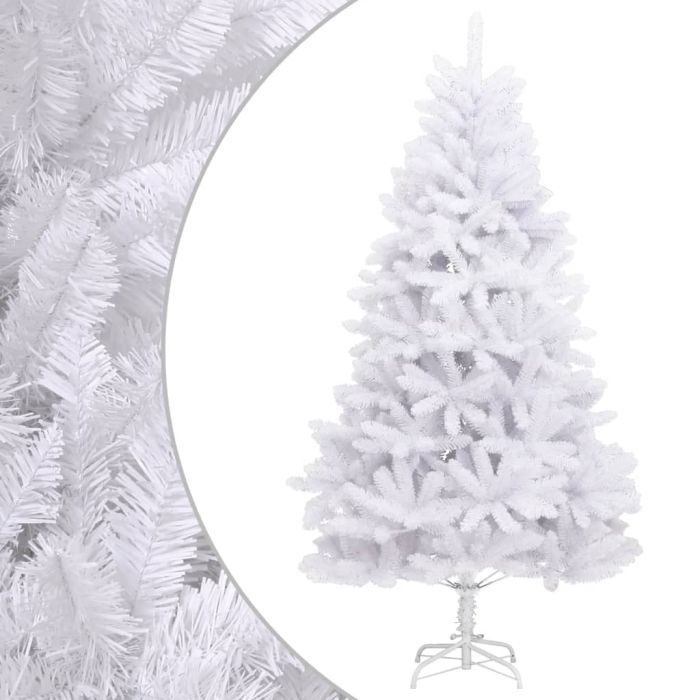 Artificial Hinged Christmas Tree with Stand White 210 cm