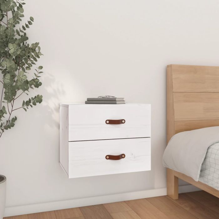 Bedside Table - BRADFORD Ivy Nightstand White 50cm