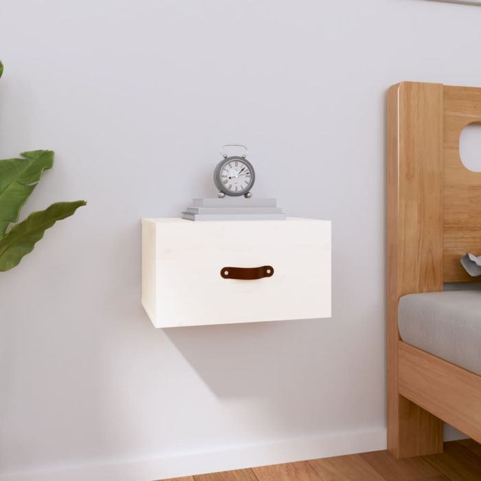 Bedside Table - HARDY Nightstand White 40cm