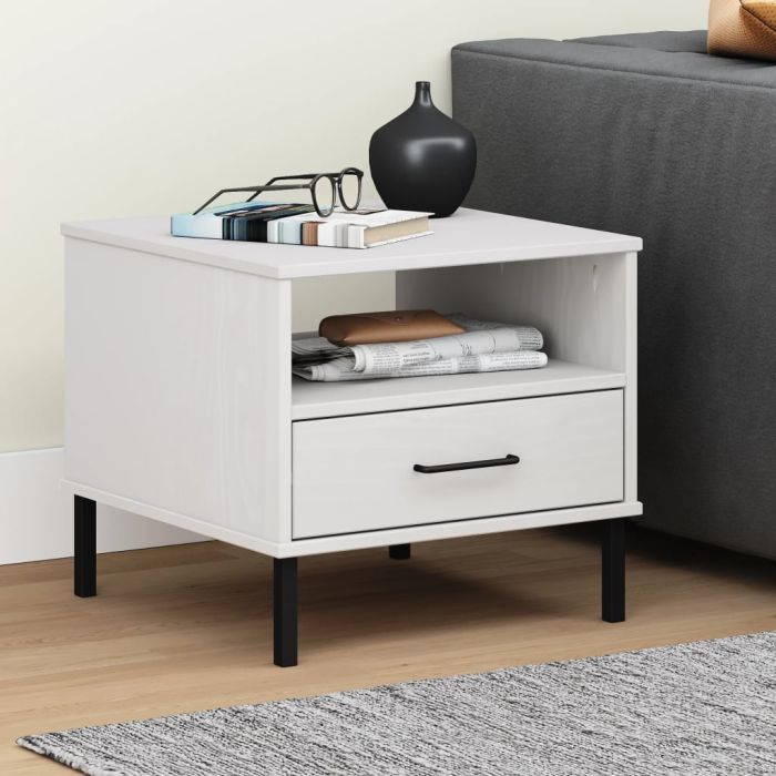 Bedside Table - Felic Nightstand Black 60cm