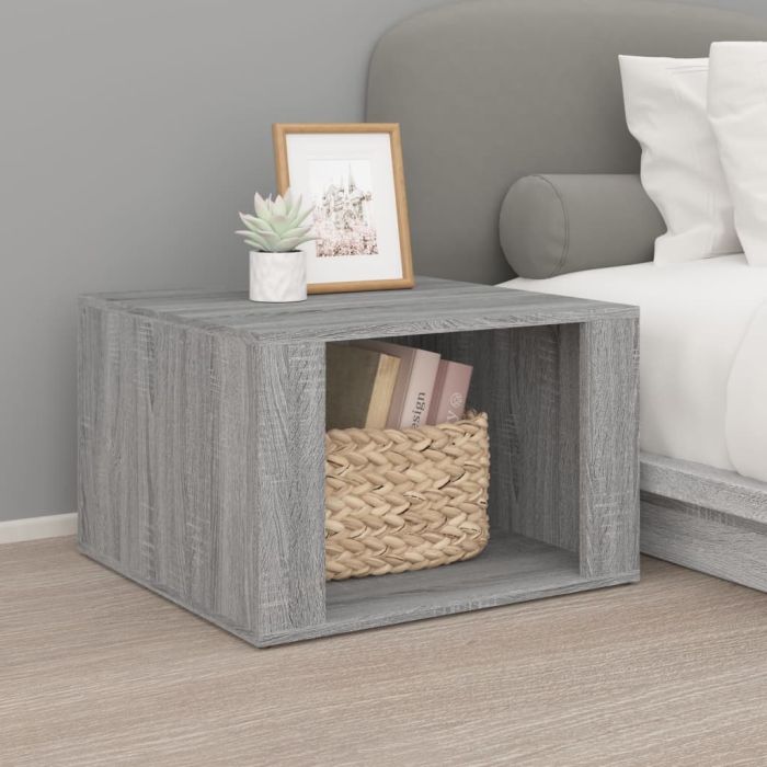 Bedside Table - BERGAMO Nightstand Grey Sonoma 57cm