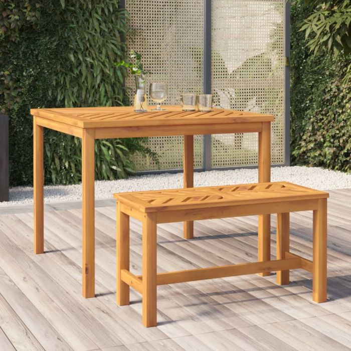 MESVALE Garden Dining Table 90x90x74 cm Acacia Wooden