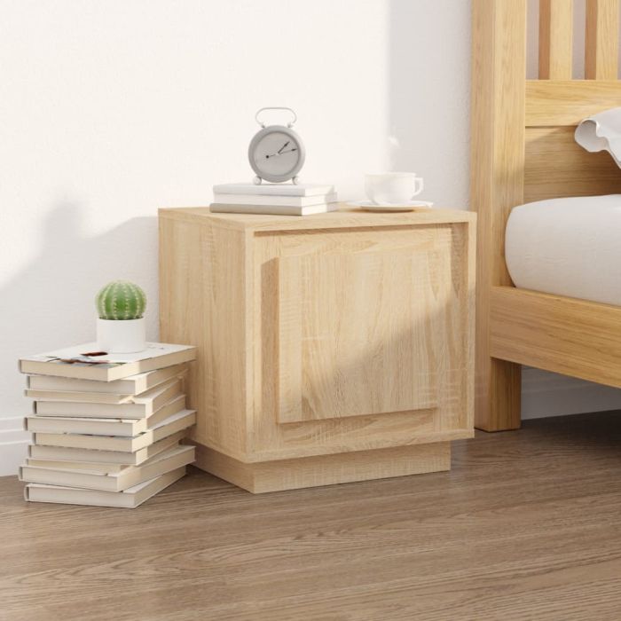 Bedside Table - HASTINGS Nightstand Sonoma Oak 44cm