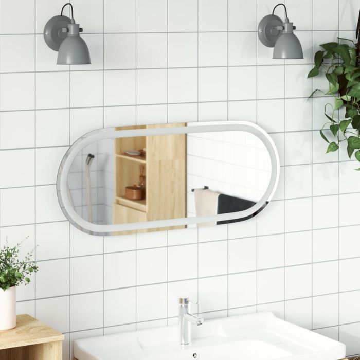 LED Bathroom Mirror 80x35cm Oval