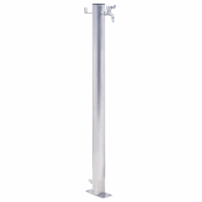 Garden Water Column 100 cm Stainless Steel Round