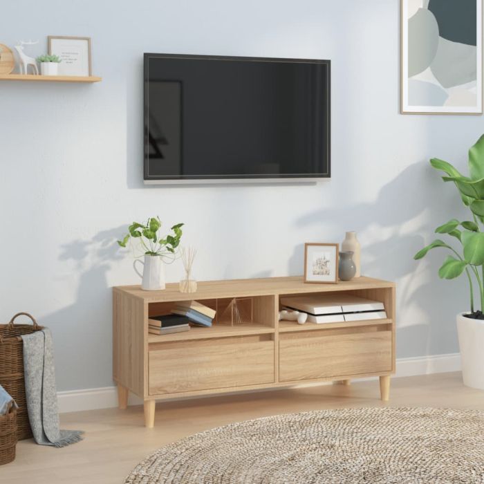 TV Cabinet Sonoma Oak 100x34.5x44.5 cm Engineered Wood