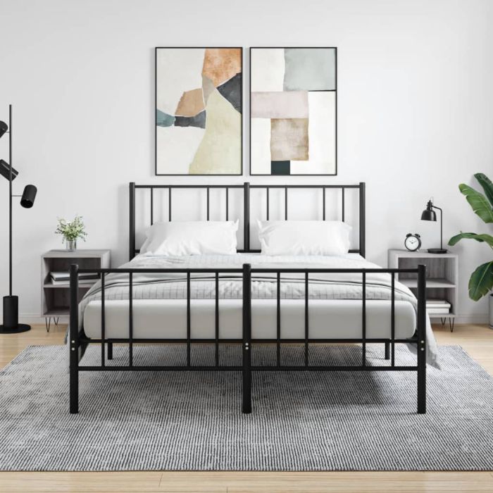 Bedside Table - ADRIAN Joe 2 Piece Nightstand Grey Sonoma 40cm