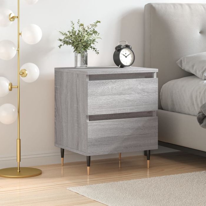 Bedside Cabinet - Grey Sonoma Engineered Wood