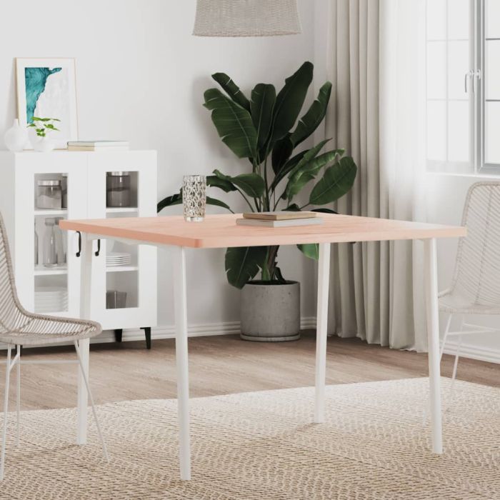 Table Top 90x90x2.5 cm Square Solid Wood Beech