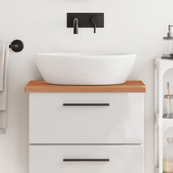 Bathroom Countertop 60x40x2.5 cm Solid Wood Beech