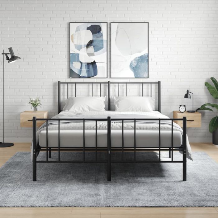Wall-mounted Bedside Cabinets 2 Pieces Sonoma Oak 35x35x20 cm