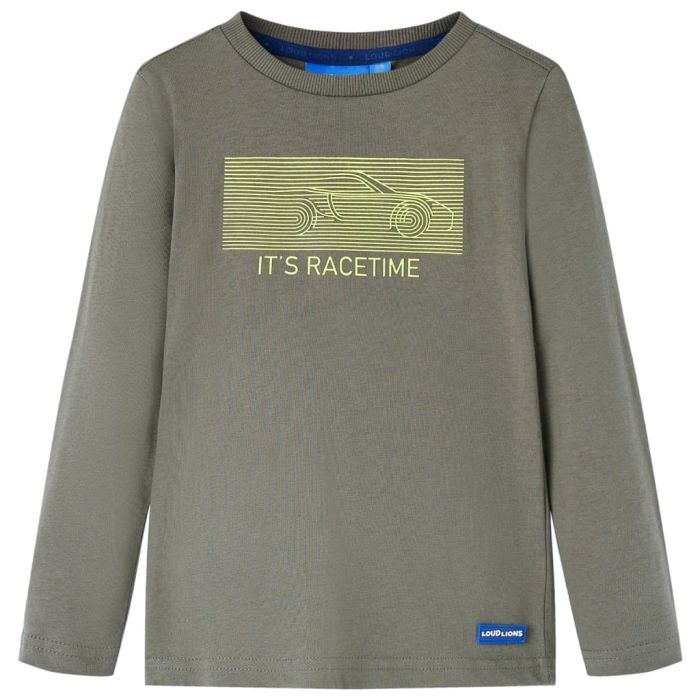 Kids' T-shirt with Long Sleeves Khaki 116