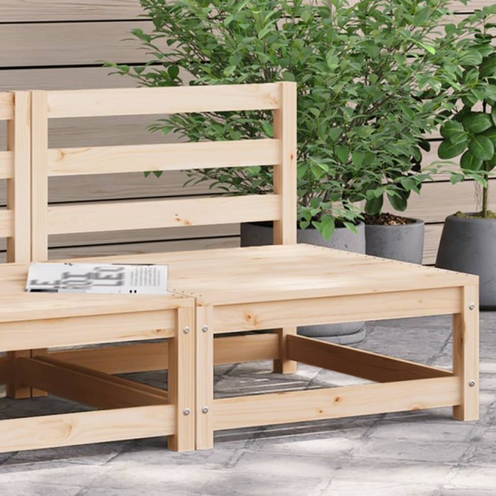 Garden Sofa Armless 70x70x67 cm Solid Wood Pine