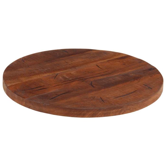 Table Top 40x2.5 cm Round Solid Wood Reclaimed