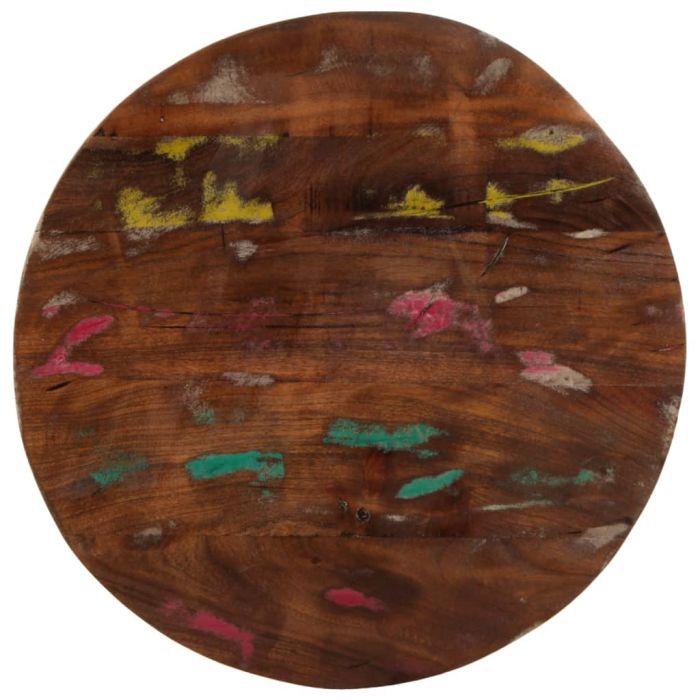 Table Top  80x3.8 cm Round Solid Wood Reclaimed - vid-370043