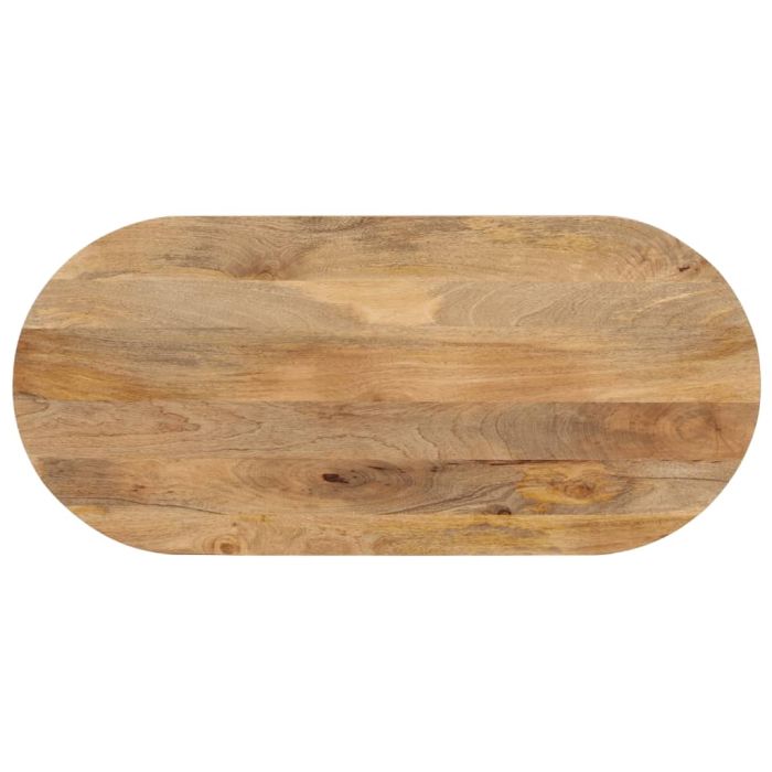Table Top 90x40x3.8 cm Oval Solid Wood Mango - vid-370133
