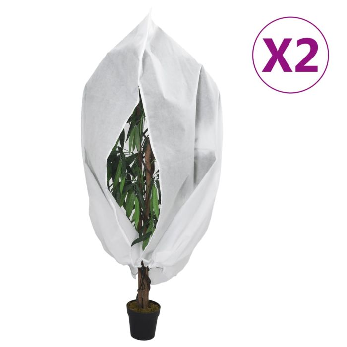Plant Fleece Covers with Zip 2 pcs 70 g/m2 3.93x3 m