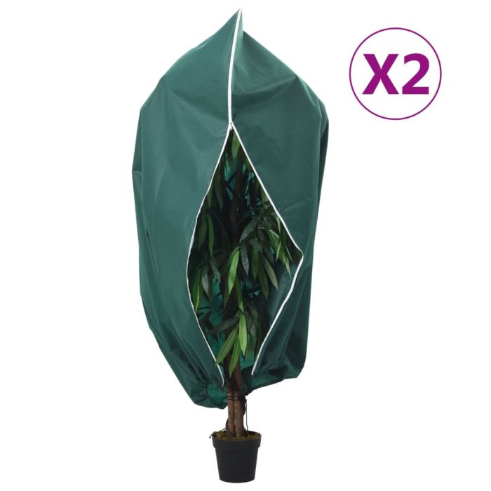 VOWICK Plant Fleece Covers with Zip 2 pcs 70 gsm 2.36x2 m