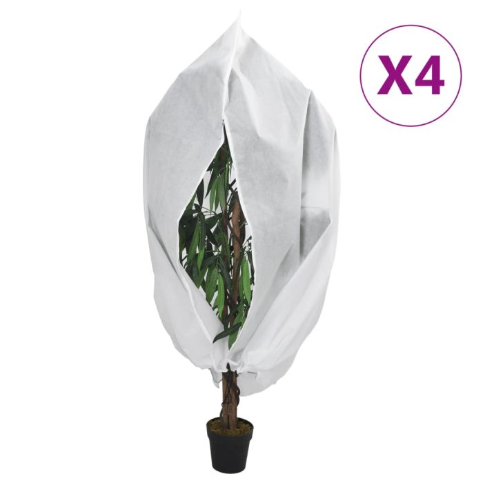 Plant Fleece Covers with Zip 4 pcs 70 g/m2 3.93x3 m