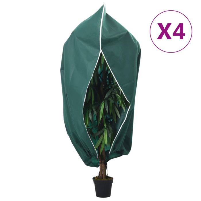 VOWICK Plant Fleece Covers with Zip 4 pcs 70 gsm 2.36x2 m