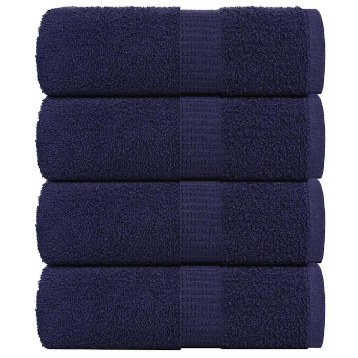 Guest Towels 4 pcs Navy Blue 30x50 cm 360 gsm 100% Cotton