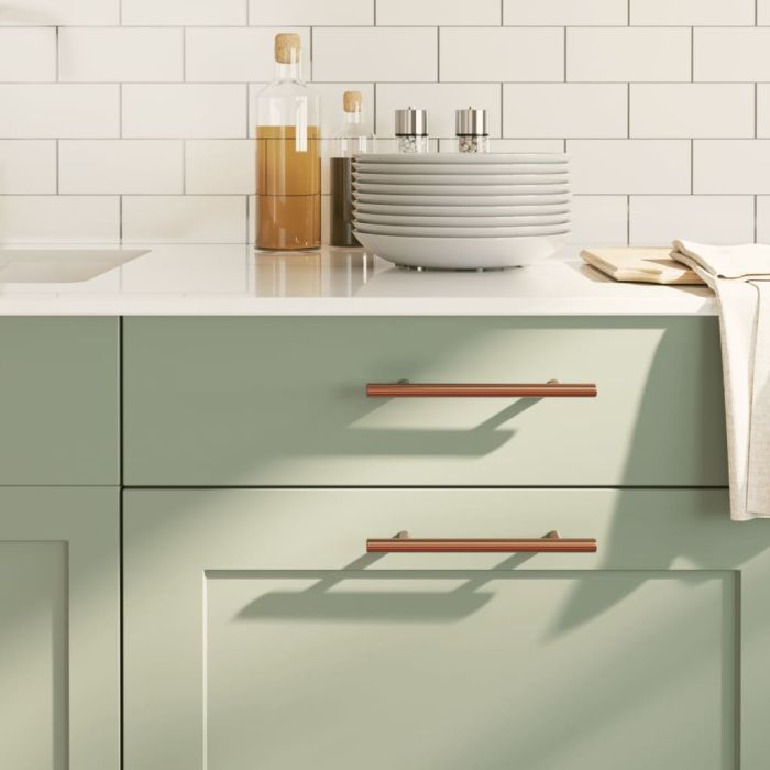 Cabinet Handles 20 Pcs Bronze 128mm Stainless Steel