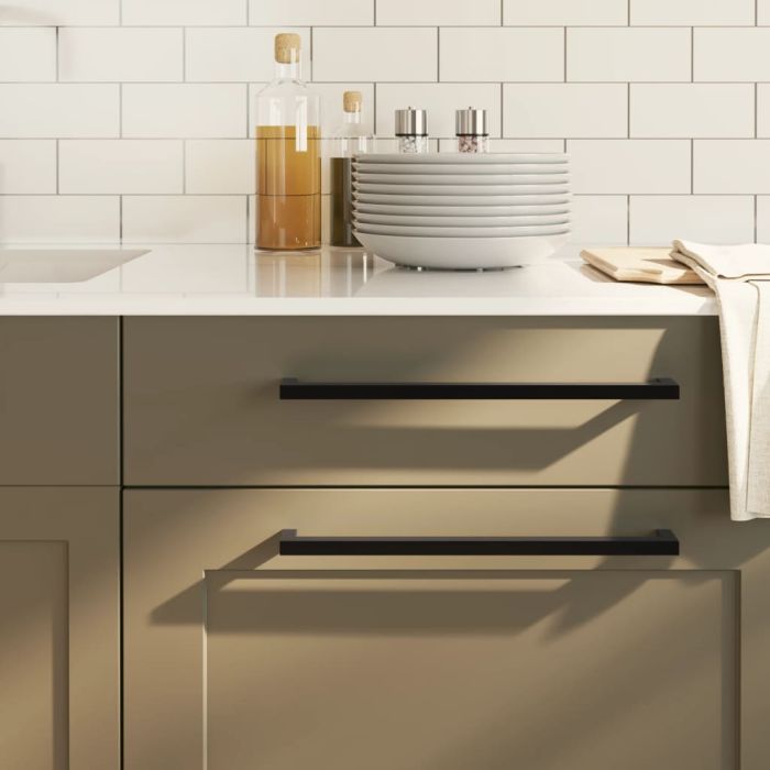 Cabinet Handles 20 Pcs Black 320mm Stainless Steel