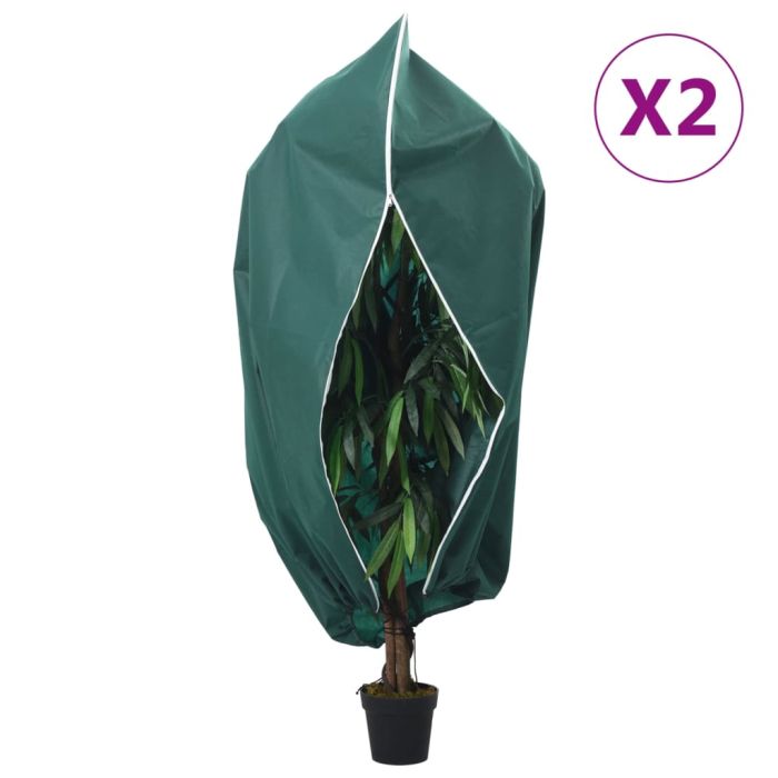 NEIHAL Plant Fleece Covers with Zip 2 pcs 70 gsm 1.2x1.8 m