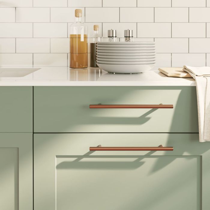 Cabinet Handles 5 Pcs Bronze 192mm Stainless Steel