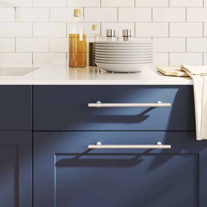 Cabinet Handles 5 Pcs Silver 192mm Stainless Steel