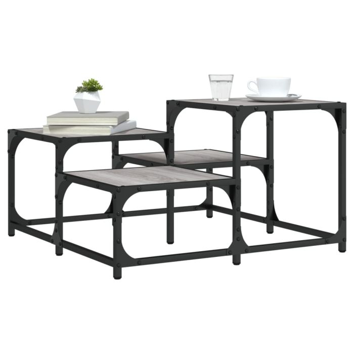 Coffee Table Grey Sonoma 68x68x40 cm Engineered Wood