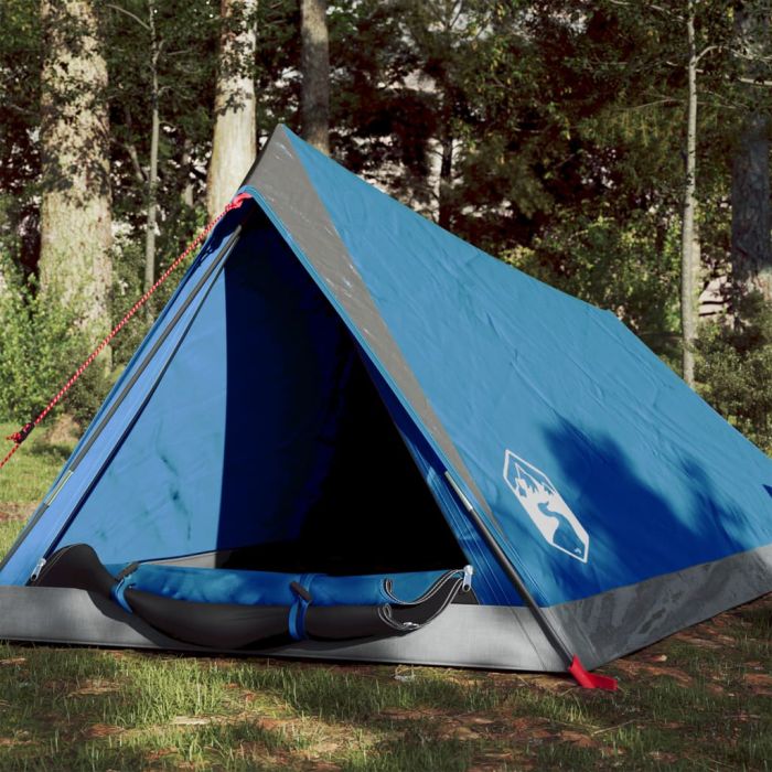 Camping Tent 2 Persons Blue 200x120x88/62 cm 185T Taffeta
