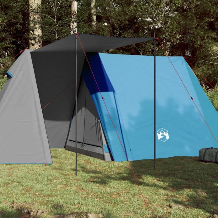 Camping Tent 3 Persons Blue 465x220x170 cm 185T Taffeta