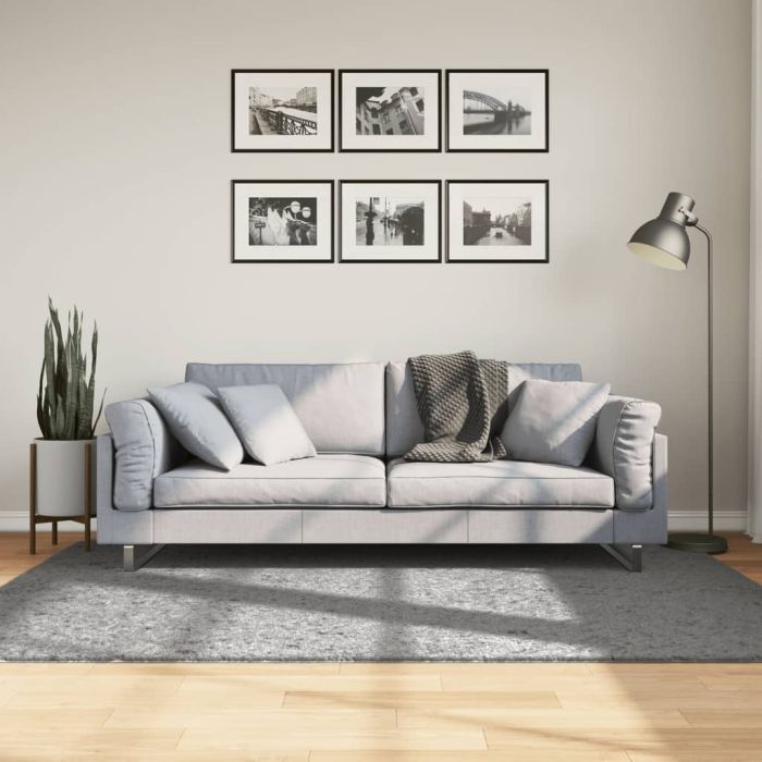 Shaggy Rug High Pile Modern Grey 140x200cm