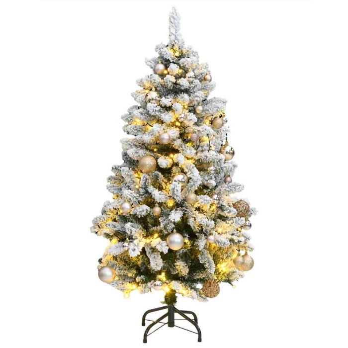 MIVREL Artificial Hinged Christmas Tree 150 LEDs & Ball Set 120 cm