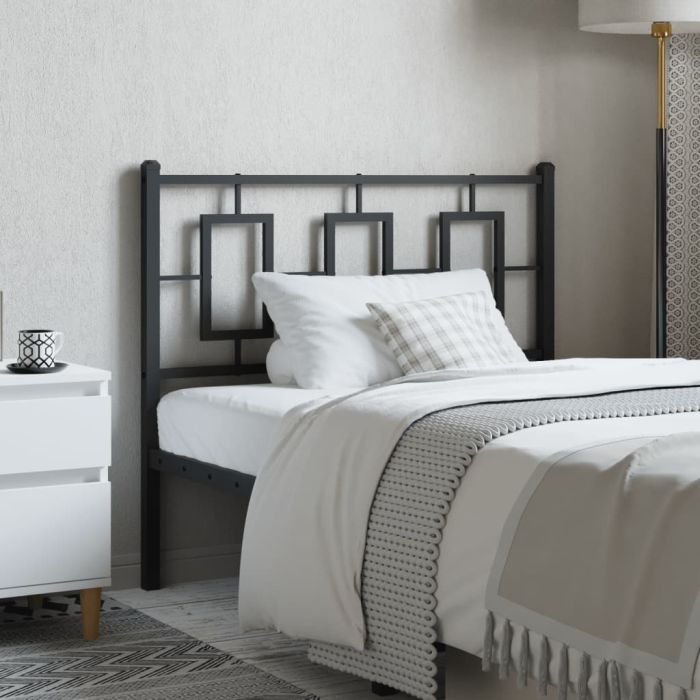 Metal Headboard Black 100cm
