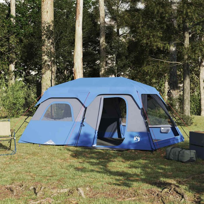 Family Tent 9-Person Blue Quick Release Waterproof