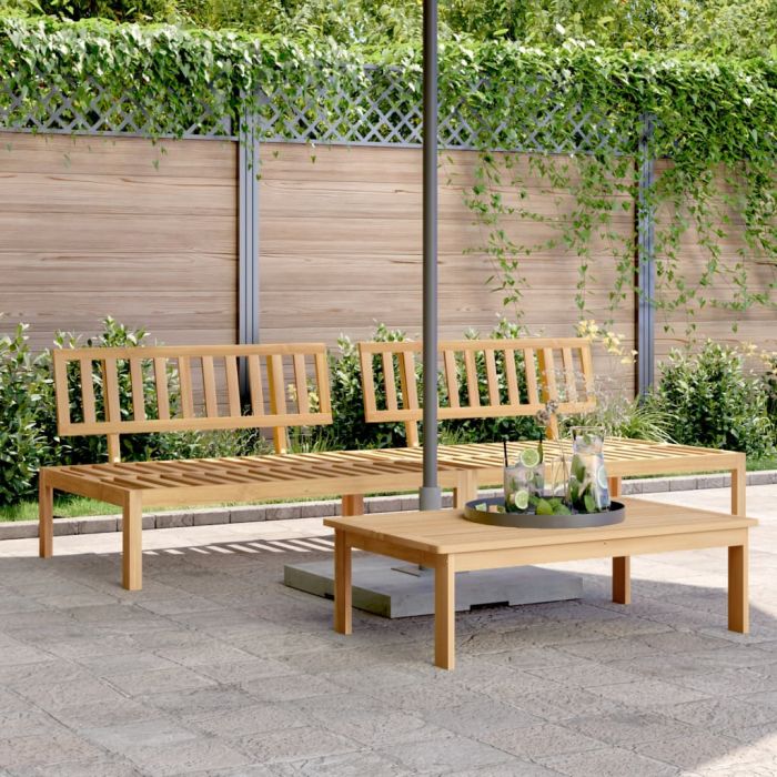 Garden Pallet Middle Sofas 2 pcs Solid Wood Acacia - vid-365852